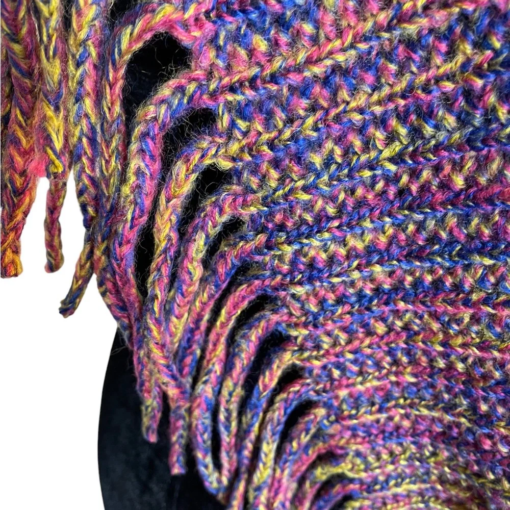 Colorful Fringe Infinity Scarf - Picture 3 of 5